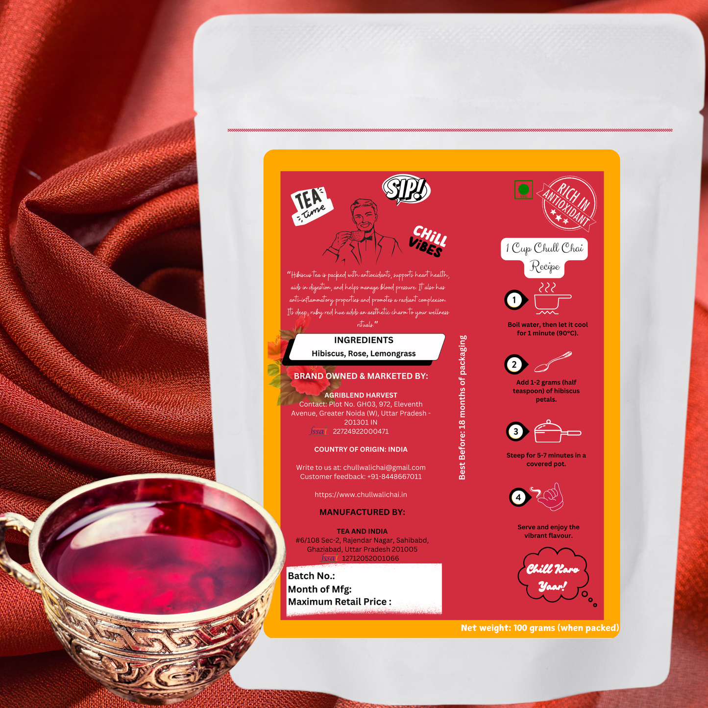 Premium Hibiscus Tea - 100g